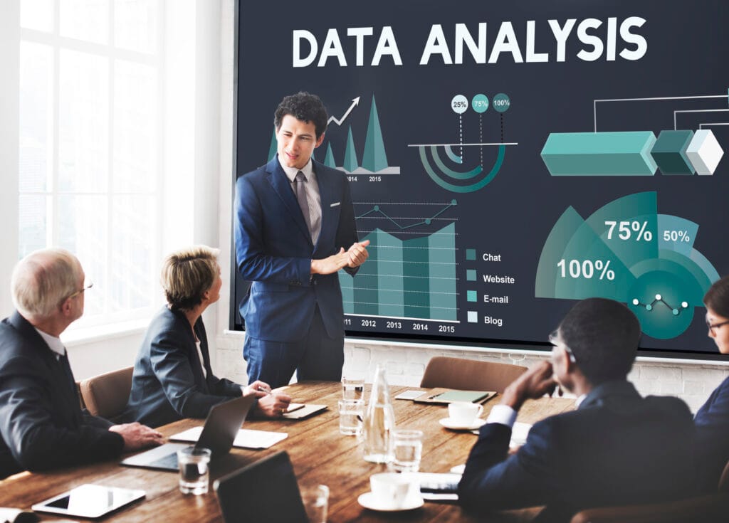 data analysis marketing business report concept