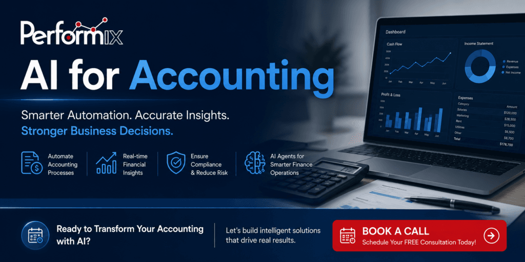 book a call with performix business services for customized ai accounting automation and intelligent finance transformation solutions.