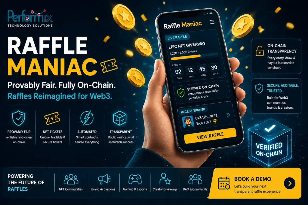 raffle maniac blockchain raffle platform development